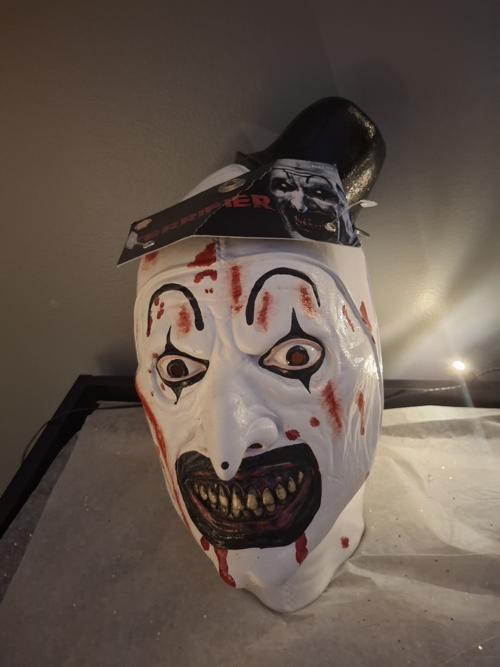 Terrifier Art the Clown Killer Latex Mask - Trick Or Treat Studios